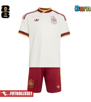 Spanien Bortatröja Barn VM 2026 Kortärmad (+ Korta byxor)